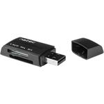 Natec ANT 3 ALL in One čítačka kariet, USB 2.0, M2/microSD/MMC/Ms/RS-MMC/SD/T-Flash, čierna