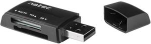 Natec ANT 3 ALL in One čítačka kariet, USB 2.0, M2/microSD/MMC/Ms/RS-MMC/SD/T-Flash, čierna