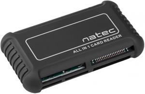 Natec Beetle, All-In-One čítačka kariet, , USB 2.0, čierna