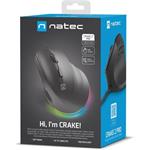 Natec CRAKE 2 PRO, vertikálna myš, čierna