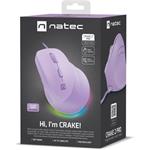 Natec CRAKE 2 PRO, vertikálna myš, fialová