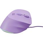 Natec CRAKE 2 PRO, vertikálna myš, fialová