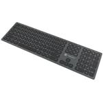 Natec Dolphin kovová wireless keyboard, slim x-scissors, EN , 2.4GHz + BT