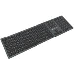 Natec Dolphin kovová wireless keyboard, slim x-scissors, EN , 2.4GHz + BT