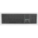 Natec Dolphin kovová wireless keyboard, slim x-scissors, EN , 2.4GHz + BT