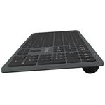 Natec Dolphin kovová wireless keyboard, slim x-scissors, EN , 2.4GHz + BT