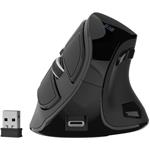 Natec Euphonie Pro Silent, vertikálna bezdrôtová myš, čierna