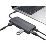 Natec Fowler 2, multiport adaptér USB 3.0 HUB, HDMI 4K, USB-C, RJ45, SD, MICRO SD