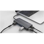 Natec Fowler 2, multiport adaptér USB 3.0 HUB, HDMI 4K, USB-C, RJ45, SD, MICRO SD