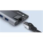 Natec Fowler Plus HUB adaptér 8v1, USB3.0, HDMI 4K, USB-C PD, RJ45, SD, microSD