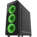 Natec Genesis Irid 300 GREEN, herná PC skrinka MIDI TOWER USB 3.0