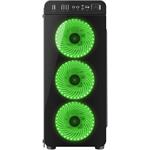 Natec Genesis Irid 300 GREEN, herná PC skrinka MIDI TOWER USB 3.0