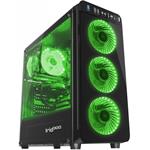 Natec Genesis Irid 300 GREEN, herná PC skrinka MIDI TOWER USB 3.0