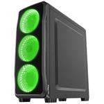 Natec Genesis Titan 750 GREEN, herná PC skrinka, MIDI TOWER USB 3.0