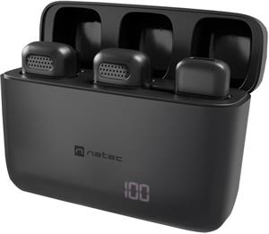 Natec Hopper Lightning, mobilný bezdrôtový mikrofón, 2 ks