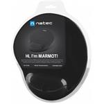 Natec Marmot podložka pod myš ergonomická gelová, čierna, 245x225 mm