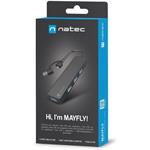 Natec Mayfly USB hub 4xUSB-A 3.0 HUB + USB-A adaptér