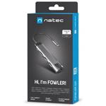 Natec Multiport Fowler Go USB-C, Hub USB 3.0 x2 HDMI 4K USB-C PD RJ45