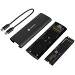 Natec RHINO, externý box pre SSD M.2 NVME LITE USB-C 3.1 Gen2, hliníkový