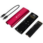 Natec Rhino, externý box pre SSD M.2 NVME LITE USB-C 3.2 Gen 2, červený