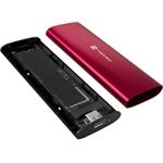 Natec Rhino, externý box pre SSD M.2 NVME LITE USB-C 3.2 Gen 2, červený