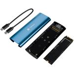 Natec Rhino, externý box pre SSD M.2 NVME LITE USB-C 3.2 Gen 2, modrý