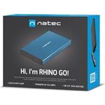 Natec Rhino Go externý box pre HDD a SSD 2,5" USB 3.0 , modrý, hliníkové telo