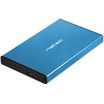 Natec Rhino Go externý box pre HDD a SSD 2,5" USB 3.0 , modrý, hliníkové telo