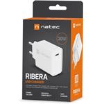 Natec RIBERA nabíjačka 20W, 1x USB-C, biela