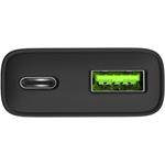 Natec Ribera, univerzálna USB nabíjačka GaN SLIM, 20 W, 1x USB-A + 1x USB-C, čierna