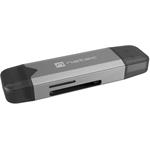Natec SCARAB 3, čítačka kariet USB-A + USB-C 3.1 Gen 1, microSD, microSDHC, microSDXC, SD, SDHC, SDXC, T-Flash