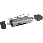 Natec SCARAB 3, čítačka kariet USB-A + USB-C 3.1 Gen 1, microSD, microSDHC, microSDXC, SD, SDHC, SDXC, T-Flash