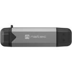 Natec SCARAB 3, čítačka kariet USB-A + USB-C 3.1 Gen 1, microSD, microSDHC, microSDXC, SD, SDHC, SDXC, T-Flash