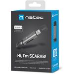 Natec SCARAB 3, čítačka kariet USB-A + USB-C 3.1 Gen 1, microSD, microSDHC, microSDXC, SD, SDHC, SDXC, T-Flash