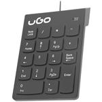 Natec Ugo Askja K140 drôtová numerická klávesnica USB, čierna