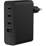 Natec univerzálna USB nabíjačka GaN 100W, 3X USB-C, 1X USB-A, čierna