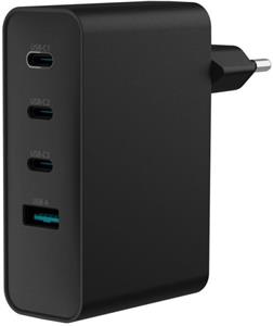 Natec univerzálna USB nabíjačka GaN 100W, 3X USB-C, 1X USB-A, čierna