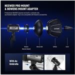 Neewer MS60C RGB trvalé štúdiové svetlo, Bowens, 8300Lux/1m, 2700-6500K, CRI97+, 65W, COB LED