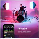 Neewer NK800 softbox stojan kit, sada 2x trvalé RGB LED fotosvetlo, 2x softbox, 2x 26W LED