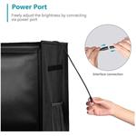 Neewer skladací fotostan 50x50x50cm, 80x stmievateľné LED, 6000-6500K, svietivosť 4000 lm, 40W