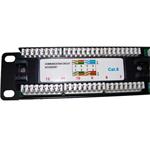 Neku 10" patch panel 1U/12p, UTP cat6, čierny