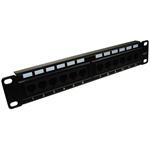 Neku 10" patch panel 1U/12p, UTP cat6, čierny