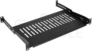 Neku 19" polica 1U, 250-350 mm nastaviteľná, čierna