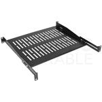 Neku 19" polica 1U, 350-450 mm nastaviteľná, čierna