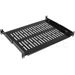 Neku 19" polica 1U, 350-450 mm nastaviteľná, čierna