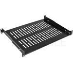 Neku 19" polica 1U, 350-450 mm nastaviteľná, čierna