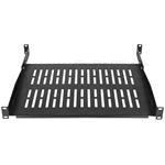 Neku 19" polica 1U, 350-450 mm nastaviteľná, čierna