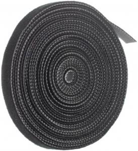 Neku páska na suchý zips, organizér káblov, 10mm, 5m, čierna