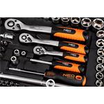 NEO TOOLS Sada nástrčných kľúčov, 10-220, 220 ks, veľkosť 1/4, 1/2, 3/8, kufrík