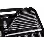 NEO TOOLS Sada nástrčných kľúčov, 10-220, 220 ks, veľkosť 1/4, 1/2, 3/8, kufrík